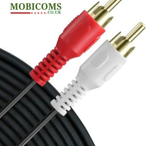 2 RCA to 2 RCA Male Dual Audio Cable